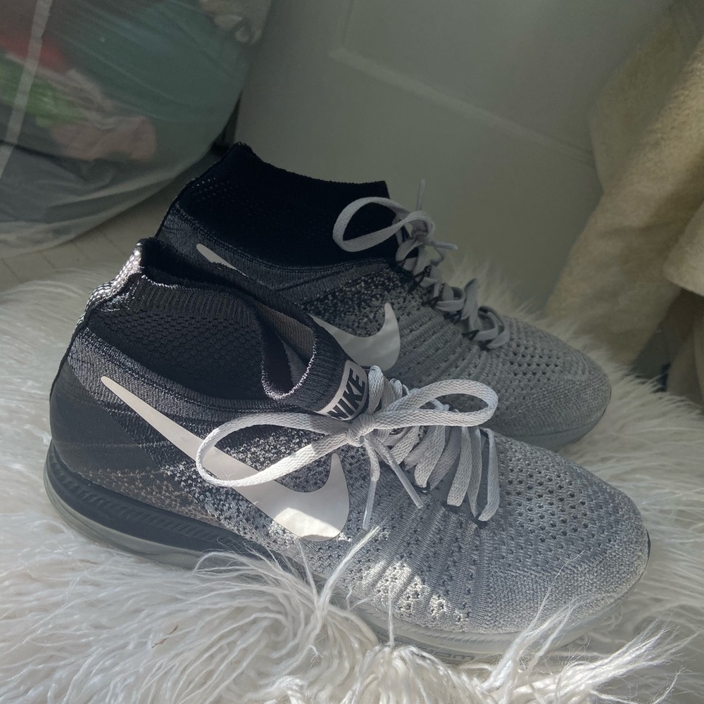Black and grey nike sneakers